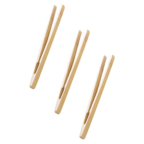 NUOBESTY 3PCS Wooden Tweezer Tongs Kids Tweezers for Fine Motor Peg Board Beads Game Clips Counting Matching Game Beads for Montessori Sorting Toys - Image 1