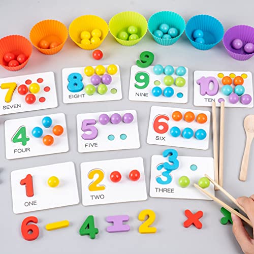 NUOBESTY 3PCS Wooden Tweezer Tongs Kids Tweezers for Fine Motor Peg Board Beads Game Clips Counting Matching Game Beads for Montessori Sorting Toys - Image 5