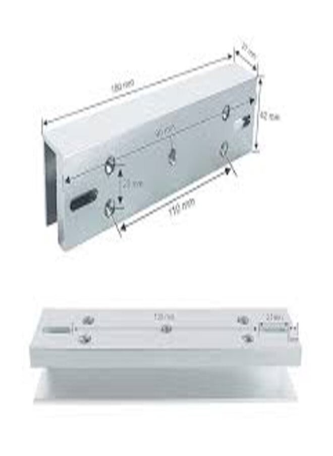 Generic EM Lock U Bracket For Frameless Glass Door for 395LBS EM Lock (Silver)  - Image 3