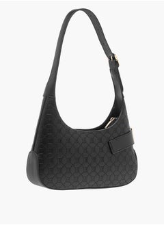ELLE Monogram Embossed Shoulder Bag with Adjustable Handle  - Image 3
