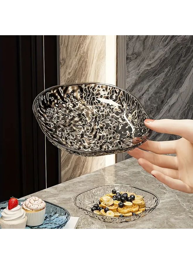مجموعة صينية تقديم بتصميم تموجات المياه البيضاء المربعة 6 قطع للمقبلات والفواكه والحلويات - Image 5