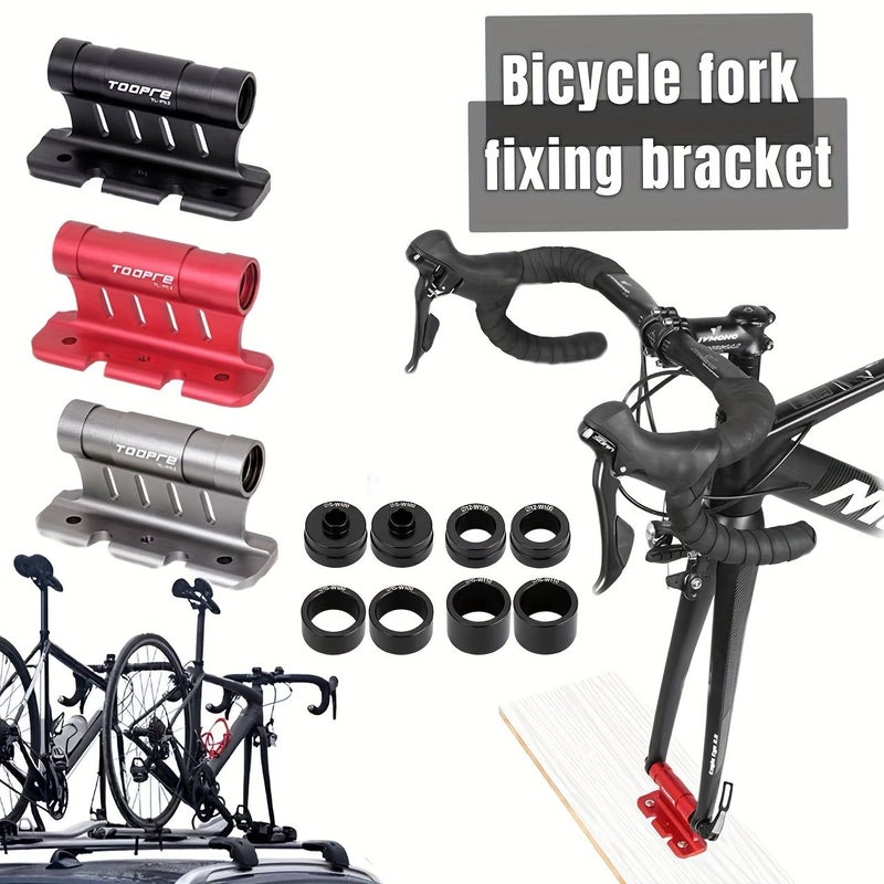 Titanium Single Bicycle Fork Fixing Frame Roof Car Roof Rack Quick Detachable Buckle Axle Car Parking Rack - Image 2