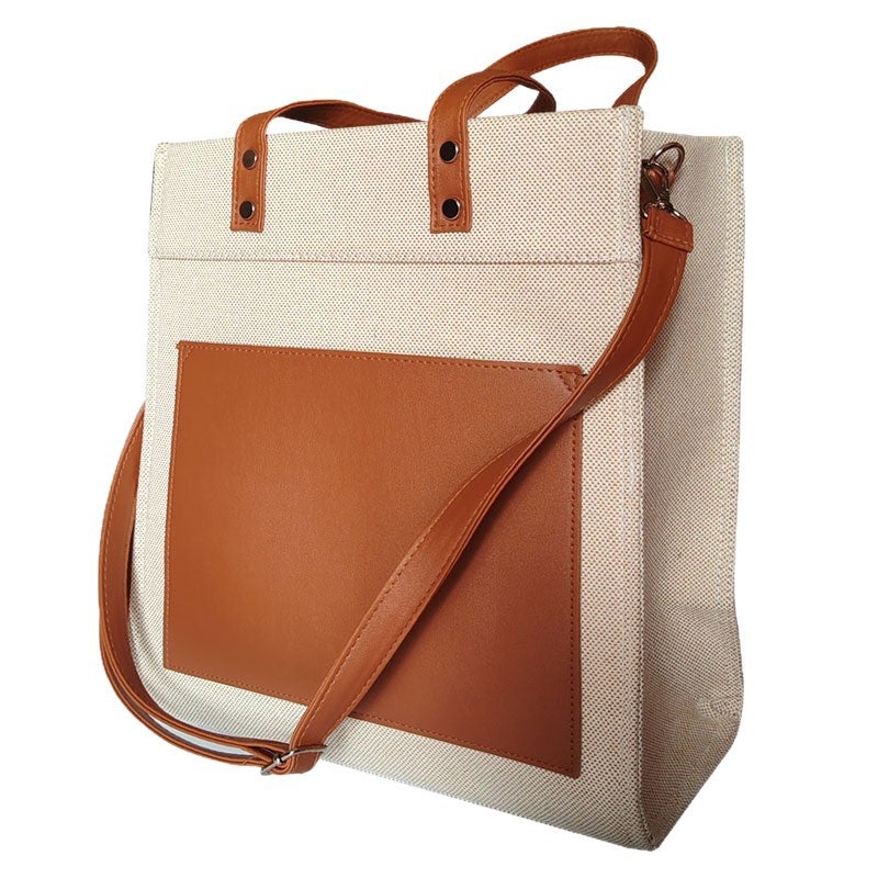Women's Retro Print PU Tote Handbag - Image 1