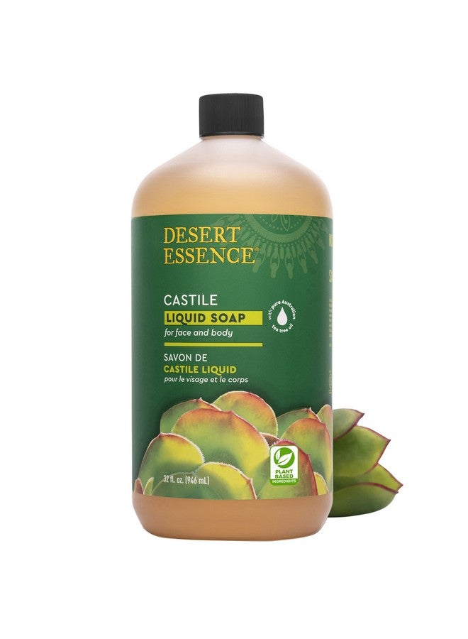 صابون سائل كاستيل من ديزرت إيسنس بزيت شجرة الشاي من إيكو هارفيست - 32 أونصة سائلة - منظف للوجه والجسم - زيت جوز الهند والزيتون - قد يقلل من العيوب ويساعد على تقليل الزيوت - Image 2