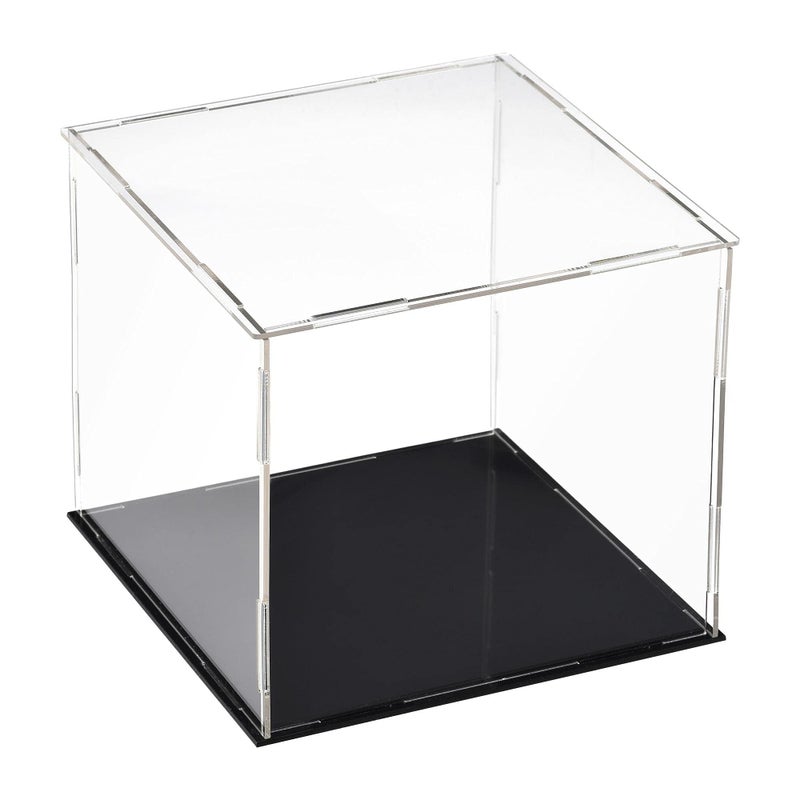 TOP-VIGOR Acrylic Clear Display Case, 15x15x15cm Assemble Dustproof Protection Countertop Box, Showcase Cube Collectibles Show Box for Figures Toys Home Storage - Image 1