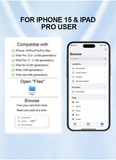 Tersely 2 in 1 USB-C Micro SD/SD Memory Card Reader Type C Adapter for iPhone 15 Pro/Max, for MacBook Pro Air 2022-2016, M1 M2 Mac/iPad Pro Air/Surface, for Samsung S23/S22/S21/Ultra/Plus, More  - Image 4