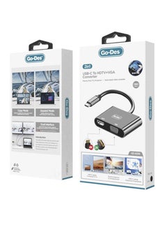 جو-ديز Type-C To HDTV+VGA Converter GD-8280 Black  - Image 2