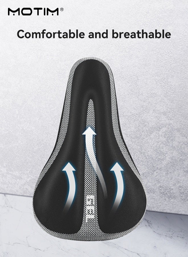 Bicycle Seat Cushion Cover, Breathable Anti-Slip Bike Seat Saddle Cover for Road, Mountain, Cruiser & Exercise Bikes, 29.5×17×3cm