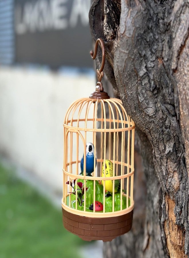 KAVIN Wall Hanging Bird Nest Singing and Chirping Bird in Cage Showpiece Accessories for Balcony and Home Décor Random Colours Pack of 1 (Small) - Image 5