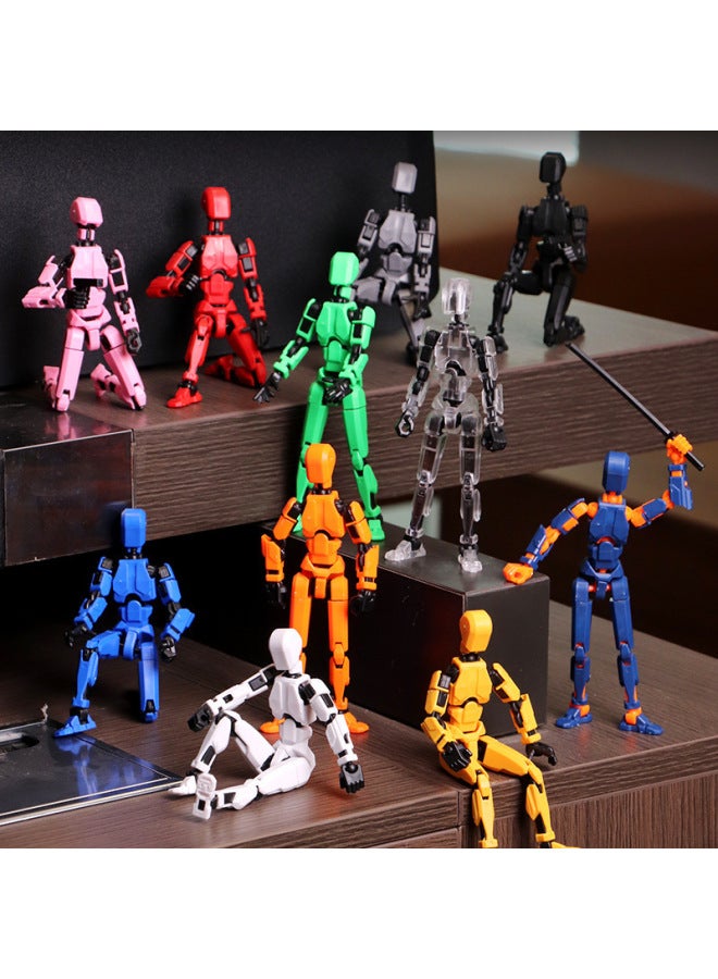 3rd Lucky DIY Doll 3D Printed Toy 13 Joints Movable Full Body Activity Stress Relief Toy Plastic Material From Guangdong-Color:Boxed-Blue Black Arthroid  - Image 2