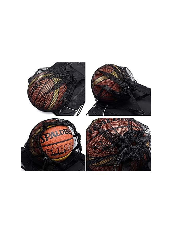 SYOSI Backpack Bag, Draw String Back Sack with Zip Pocket and Water Bottle Mesh Pockets, Sport Gym Drawstring Bags Basketball Football Swim Bag, Outdoor Travel Sports Backpack for Men Women  - Image 3