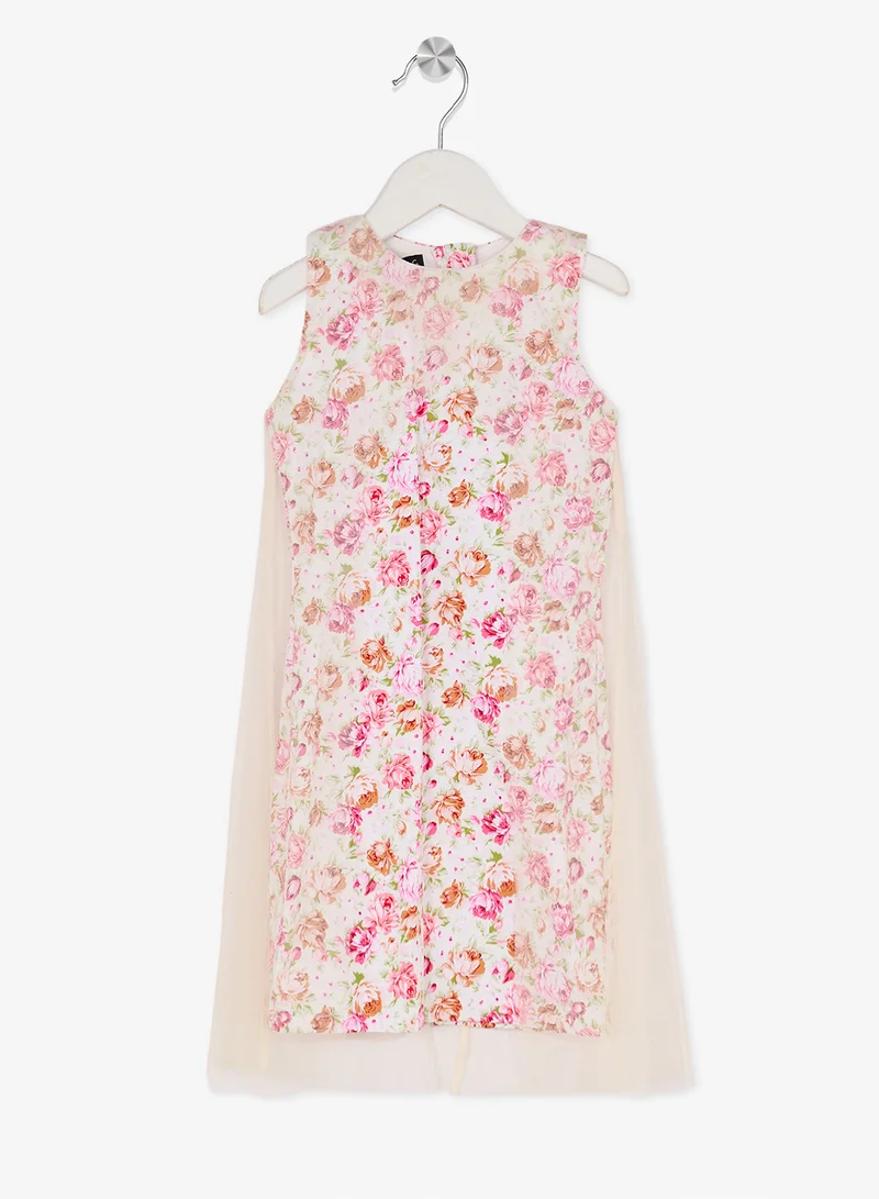 ليتل جولدن ابل فستان قصير مزين بالزهور