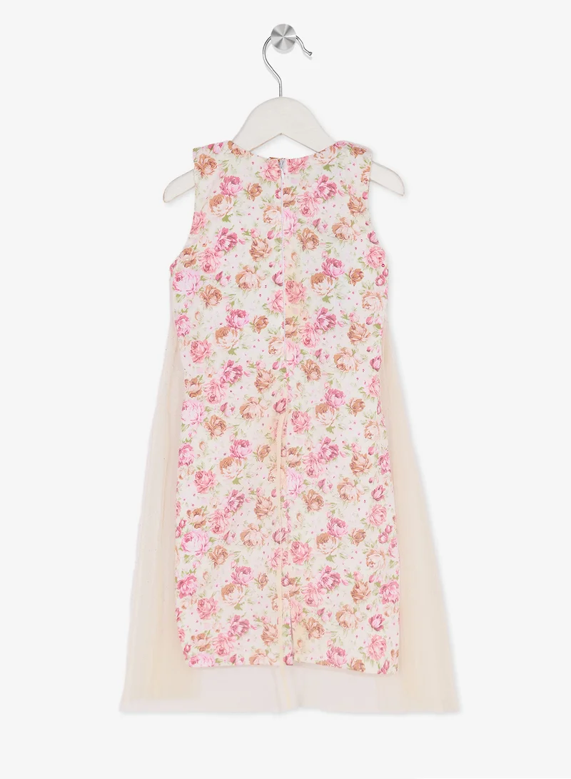 ليتل جولدن ابل فستان قصير مزين بالزهور