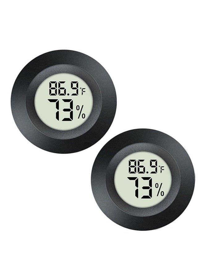 Chabeia 2 Pack Hygrometer Thermometer Digital Humidity Meter Indoor/Outdoor Humidity Monitor Reptile Thermo-Hygrometer for Greenhouse Humidors Terrarium Jars, Fahrenheit (℉) /Celsius(℃) - Image 1