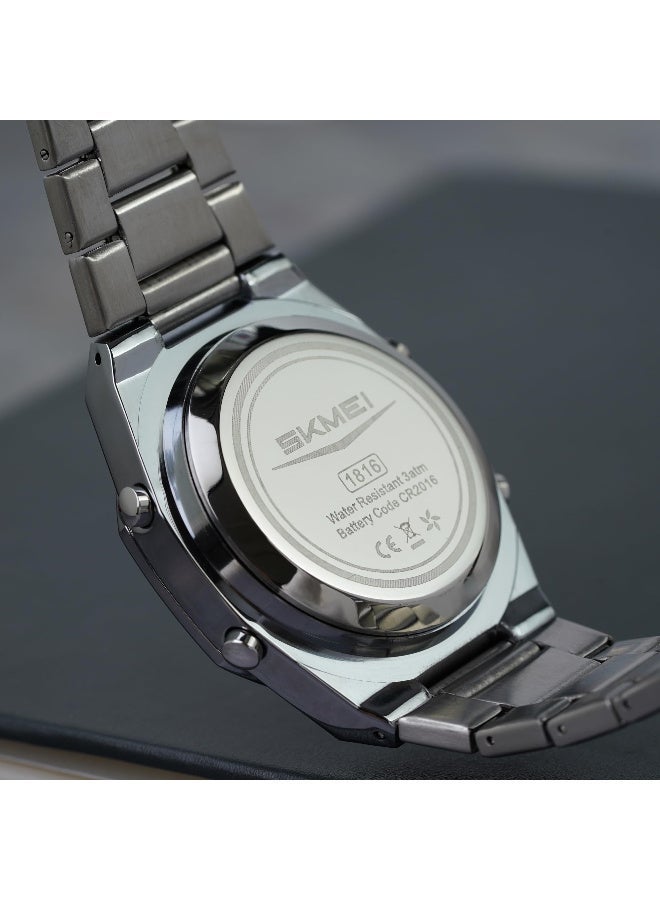 SKMEI Men Watch Dual-Display Electronic Watch with Luminous 30m Waterproof Watch Fashion multifunctional Sports Watch for Men- 1816 - Image 3