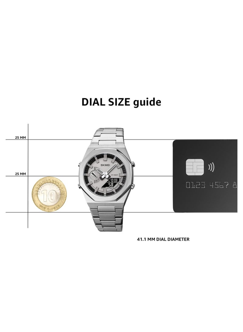 SKMEI Men Watch Dual-Display Electronic Watch with Luminous 30m Waterproof Watch Fashion multifunctional Sports Watch for Men- 1816 - Image 5