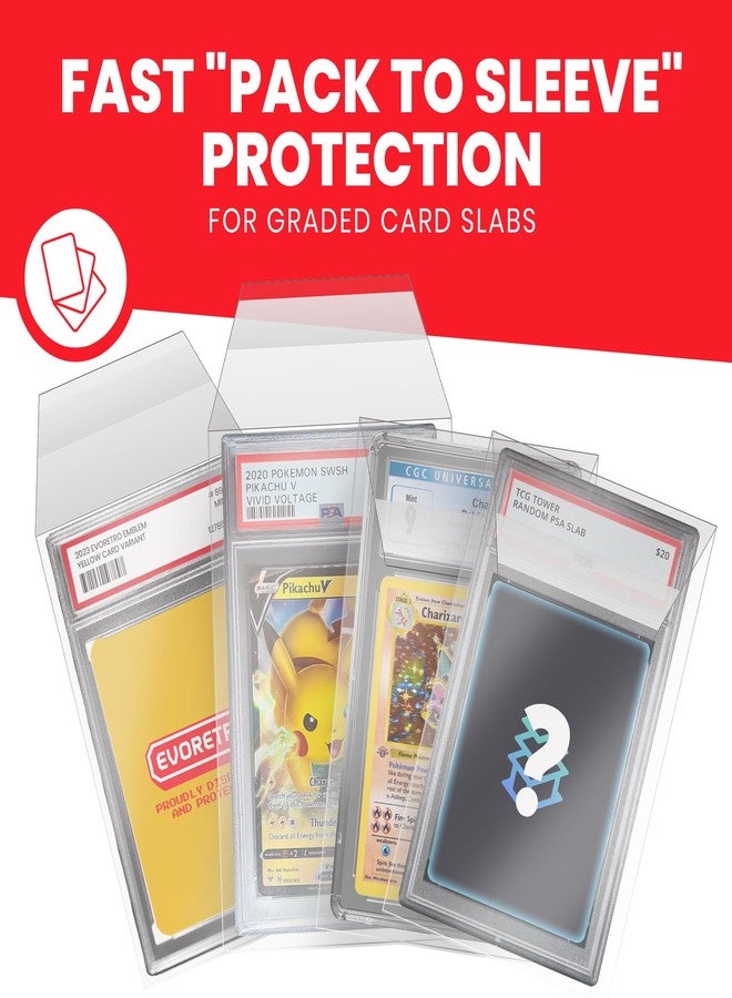 EVORETRO PSA Graded Resealable Sleeves - Premium Acid-Free Card Protection, Archival-Safe, Crystal Clear, Dustproof, Scratch Resistant - 100 Pack for Collectors - Image 5