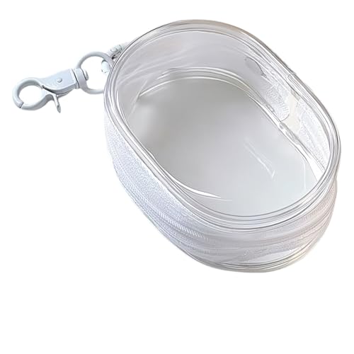 Supvox® PVC Transparent Storage Bag for Data Cable, Chargers, Earphones - Portable Travel Organizer Pouch with Quick Release Buckle, Waterproof Small Charging Cable Bag Travel Pouch Organizer - Image 1