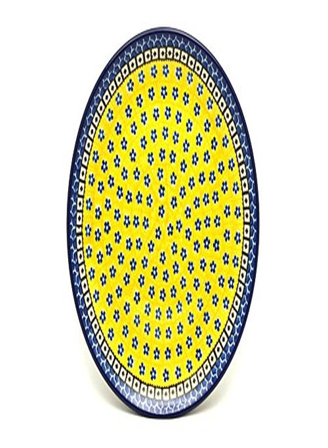 Polish Pottery Plate - 10" Dinner - Sunburst