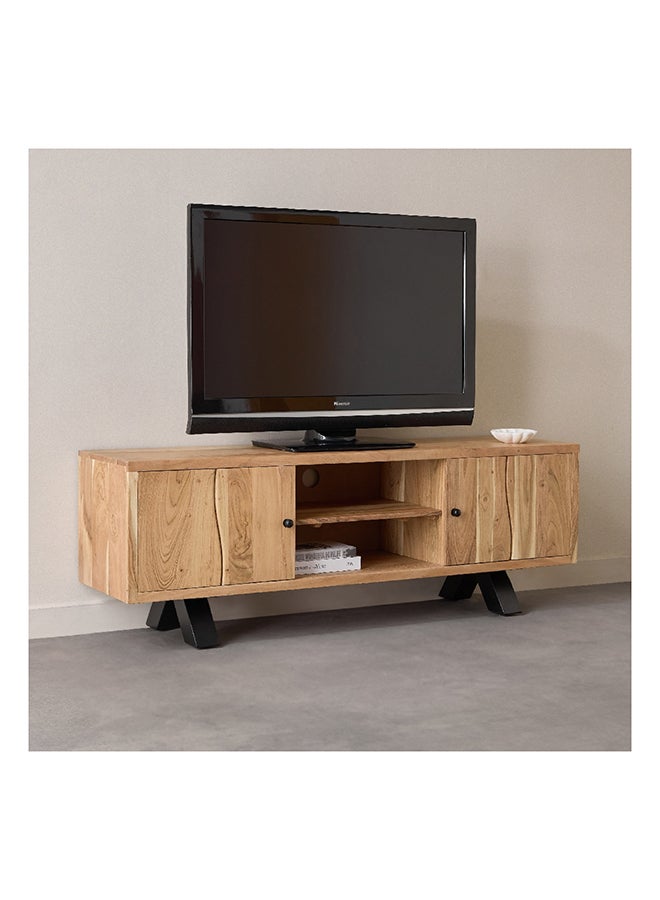 Home Box Arno Live Edge TV Unit for TVs up to 65 inches with 2 Door 40 x 55 x 160 cm - Image 2