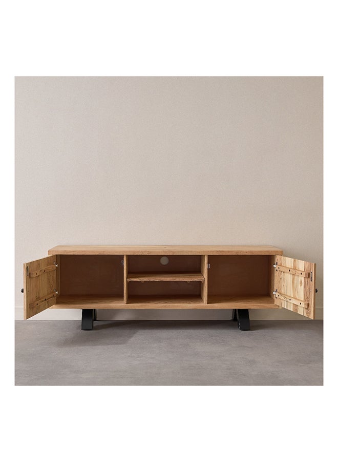 Home Box Arno Live Edge TV Unit for TVs up to 65 inches with 2 Door 40 x 55 x 160 cm - Image 4
