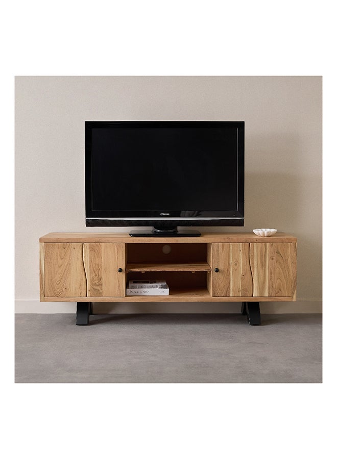 Home Box Arno Live Edge TV Unit for TVs up to 65 inches with 2 Door 40 x 55 x 160 cm - Image 3
