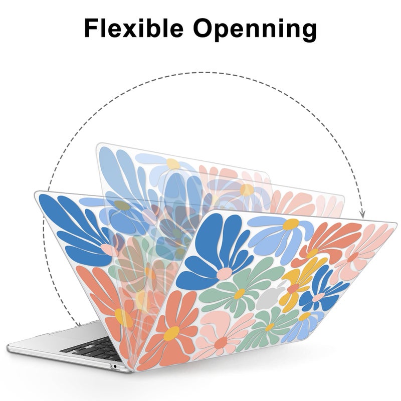 AKIT Compatible with MacBook Air 13 inch Case M5 2026 2025-2022 M4 M3 M2 A3449 A3240 A3113 A2681, Pattern Hard Shell Laptop Case+Screen Protector+Keyboard Cover for Mac Air 13.6 inch, ColorfulFlowers - Image 5