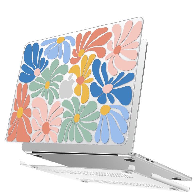 AKIT Compatible with MacBook Air 13 inch Case M5 2026 2025-2022 M4 M3 M2 A3449 A3240 A3113 A2681, Pattern Hard Shell Laptop Case+Screen Protector+Keyboard Cover for Mac Air 13.6 inch, ColorfulFlowers - Image 4