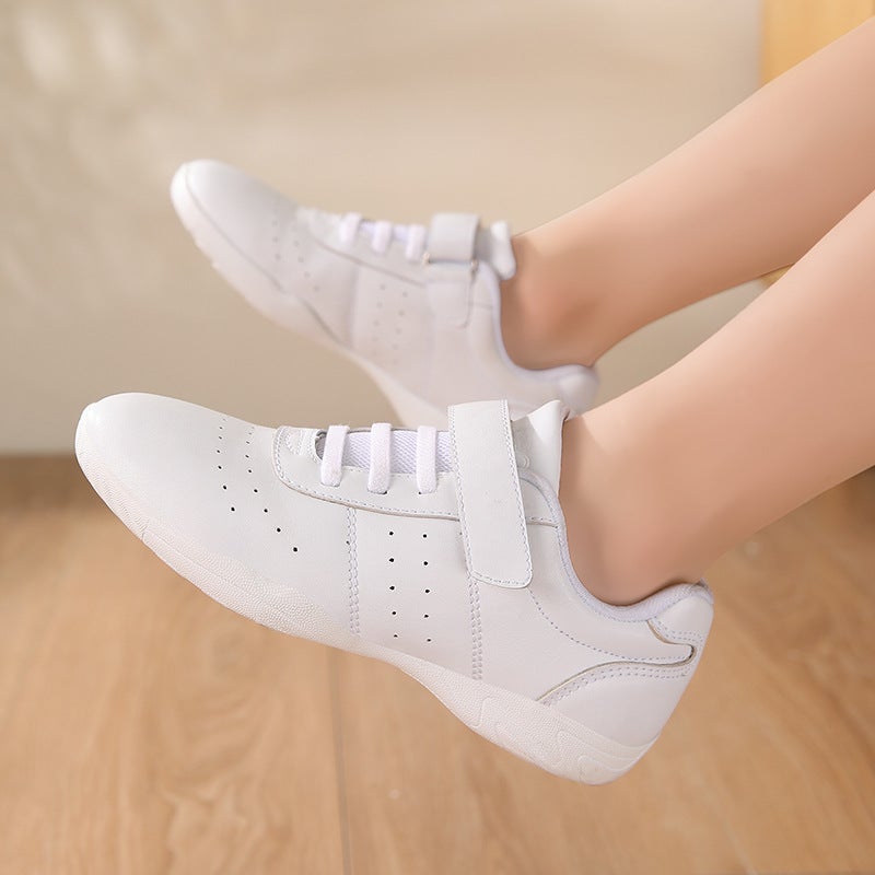 Competitive Aerobics Shoes, Competition Shoes, Jazz Cheerleading Training Shoes For Men And Women, White Leather Kidsren'S Dance Shoes - Image 3