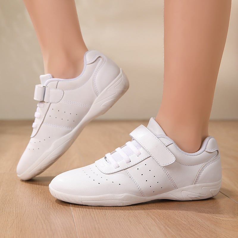 Competitive Aerobics Shoes, Competition Shoes, Jazz Cheerleading Training Shoes For Men And Women, White Leather Kidsren'S Dance Shoes - Image 2