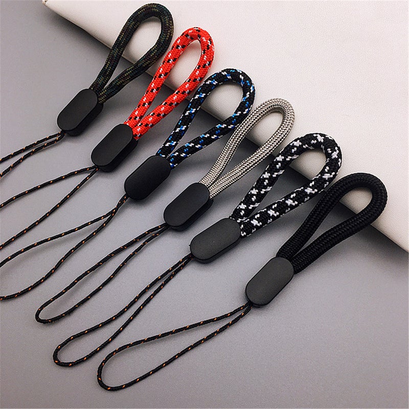 Car Key Fob Case Lanyard, Short Round Wrist Strap for USB Flash Drive, Small Flashlight Gadgets,Black - Image 2