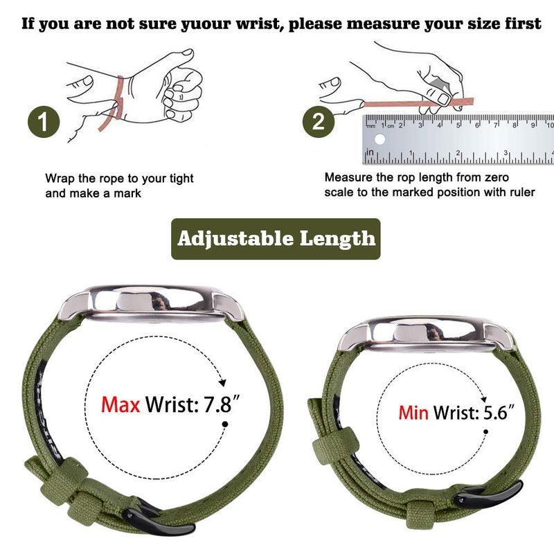 Ritche Christmas Gift 18mm Vintage Canvas Wristbands Quick Release Watch Band Replacement Watch Straps for Men Women, White Elephant Gifts, Stocking Stuffers for Men, Father's Day gifts - Image 5