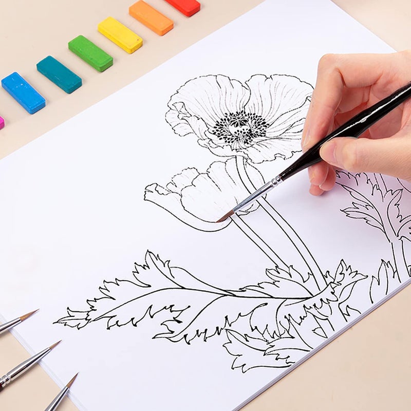 Rexmon Fine Detail Paint Brush Set, 4 Pieces Professional Small Artist Paint Brushes Thin Brushes for Fine Detailing Acrylic Watercolor Oil Painting - Image 4