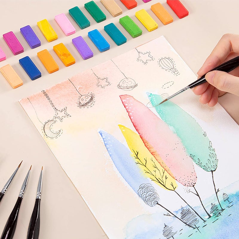 Rexmon Fine Detail Paint Brush Set, 4 Pieces Professional Small Artist Paint Brushes Thin Brushes for Fine Detailing Acrylic Watercolor Oil Painting - Image 3