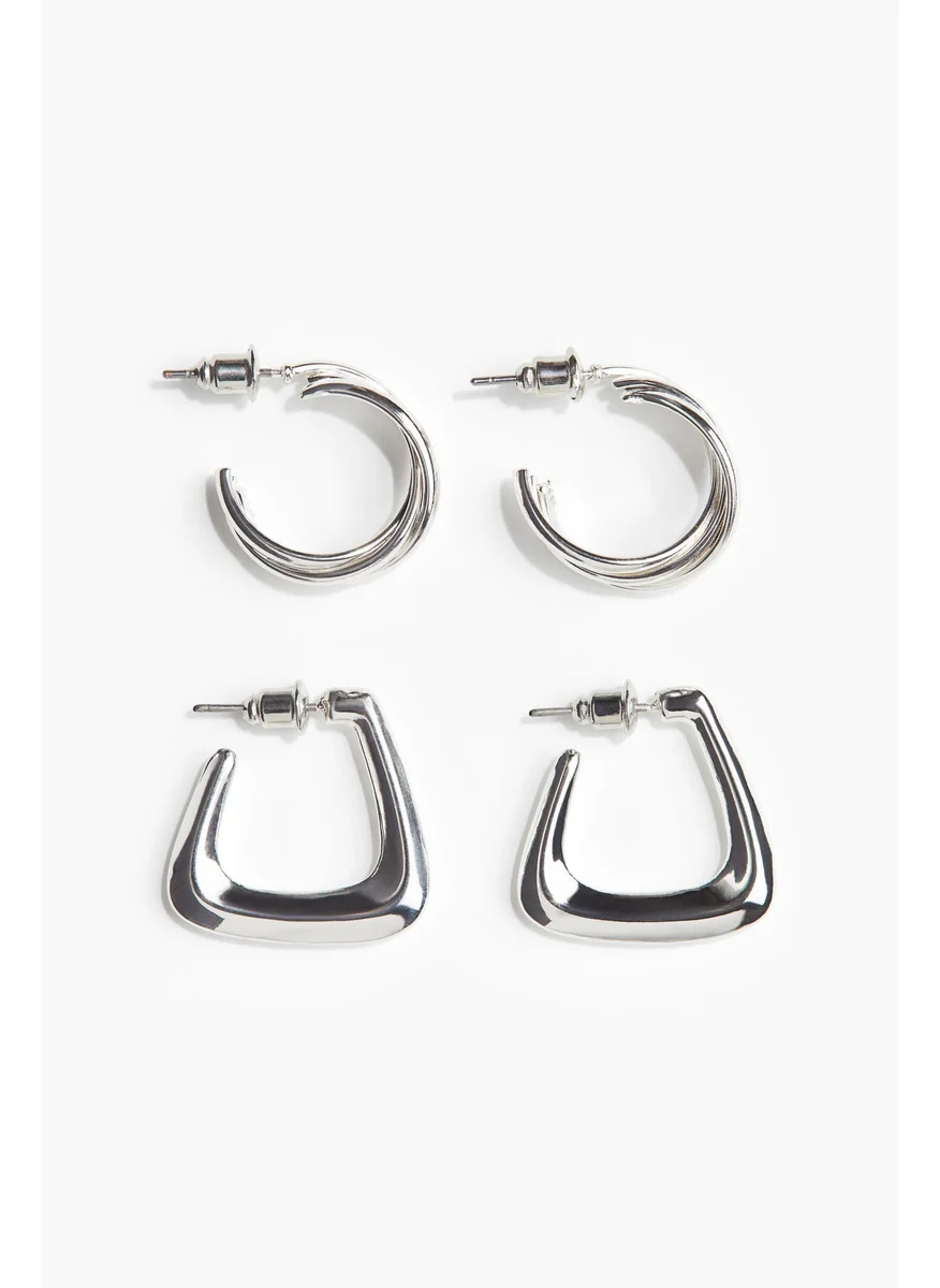 H&M 2 Pairs Hoop Earrings