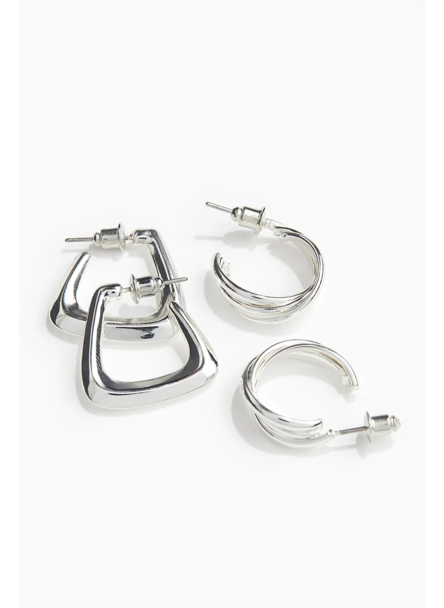 H&M 2 Pairs Hoop Earrings