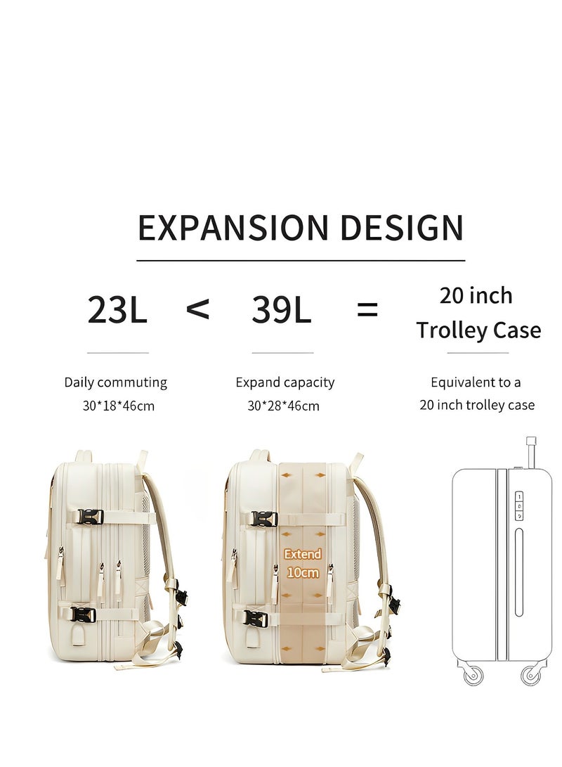 Skycare Skycare 45L Business Travel Backpack, Expandable Waterproof Laptop Bag with  USB Charging Port  - Image 3