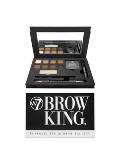 W7 Brow King Ultimate Eyebrow Kit Shape, Define & Groom Palette Professional Makeup Set  - Image 1