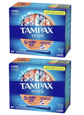 Pearl Tampons Super Plus Absorbency, With Leakguard Braid, Unscented, 50 Count (Pack of 2), 100 Count Total - pzsku/ZBD0DB8B24362385D3966Z/45/_/1740231820/6d48f94d-8f30-485d-b229-446cf846a108