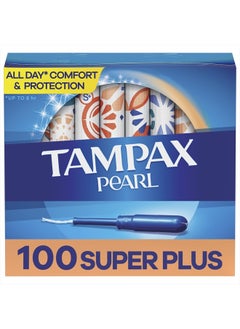 Tampax Pearl Tampons Super Plus Absorbency, With Leakguard Braid, Unscented, 50 Count (Pack of 2), 100 Count Total  - Image 3