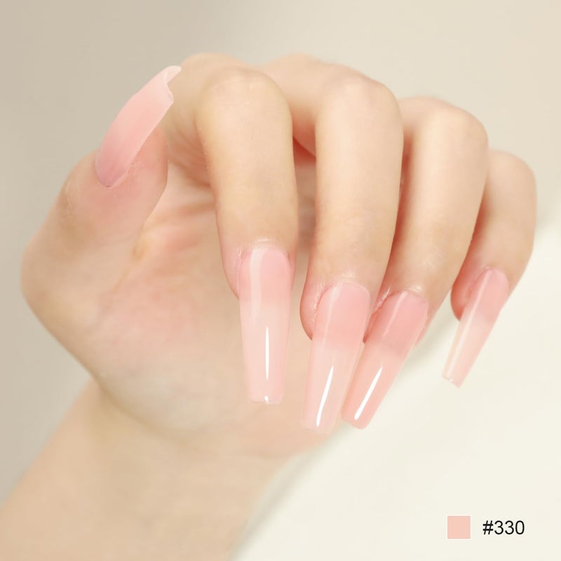 FZANEST Rose Nude Gel Nail Polish, 15ml Nude Pink Jelly Neutral Color Polish Translucent Sheer Gel Nail Concealer Soak Off Uv LED Nail Lamp French Nail Art Gifts for Women - Image 3