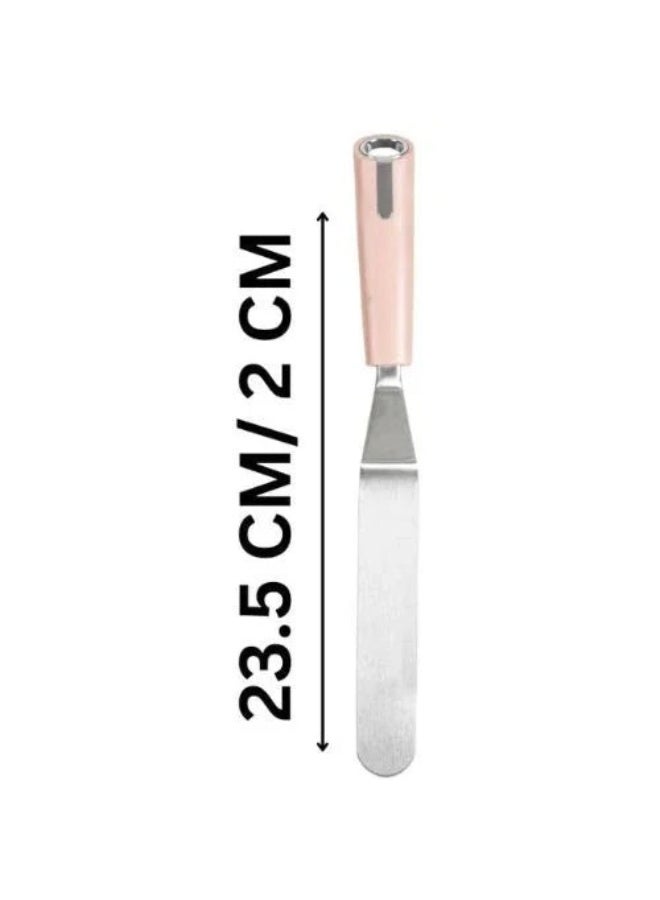 Professional Stainless Steel Cake Icing Spatula with Ergonomic Handle – Offset Frosting Knife for Cake, Pastry, Cream, Dessert & Pizza Decorating Kitchen Tool - Image 3