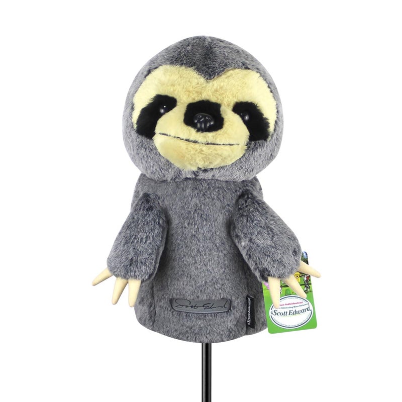 Scott Edward Sloth Golf Club Cover Fit Well for Driver Wood Golf Club Funny Cute Animal Design Soft Functional Golf Headcover Stylish Protection for Your Clubs for Men and Women - Image 2