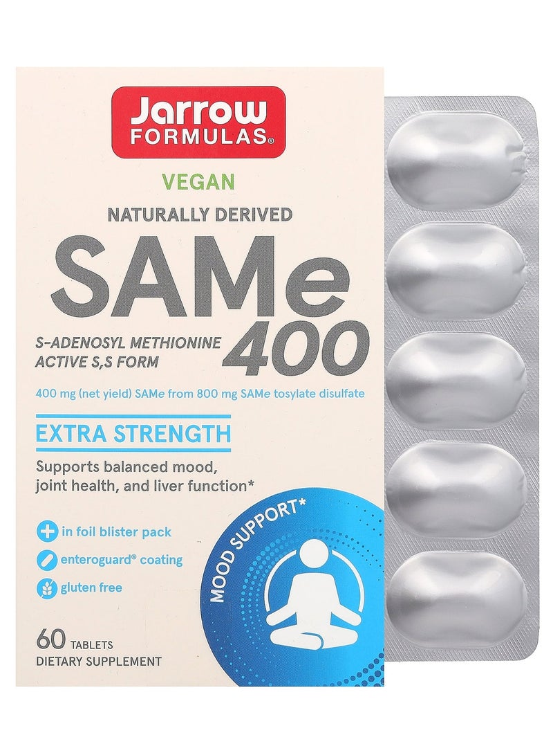 jarrow formulas SAMe 400, Extra Strength, 400 mg, 60 Tablets