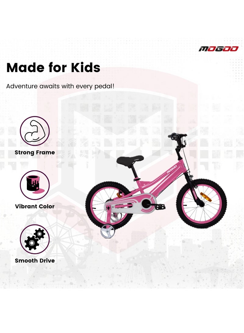 MOGOO - Rayon Junior 2.0 100% Assembled Kids Bicycle 12 Inch - Pink - Image 4