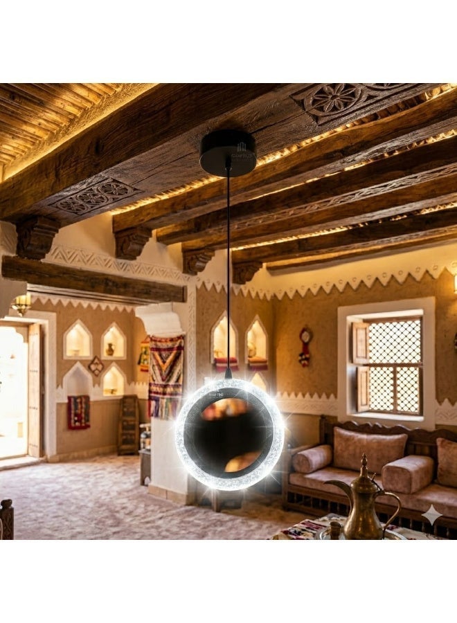 Humars Single circular chandelier, three colors - Image 1