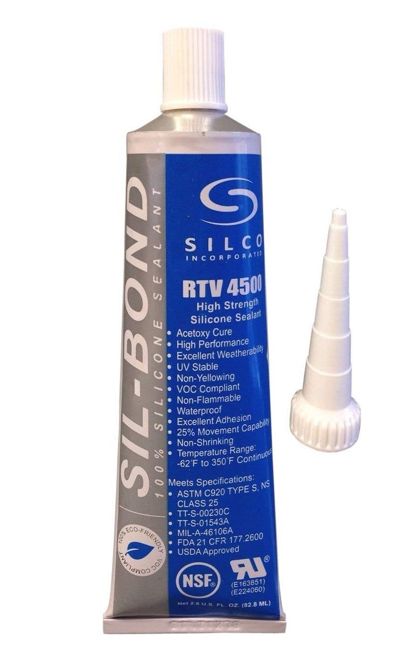 Sil-Bond Food Grade NSF RTV Silicone Sealant Adhesive White 2.8 Ounce (1) - Image 1