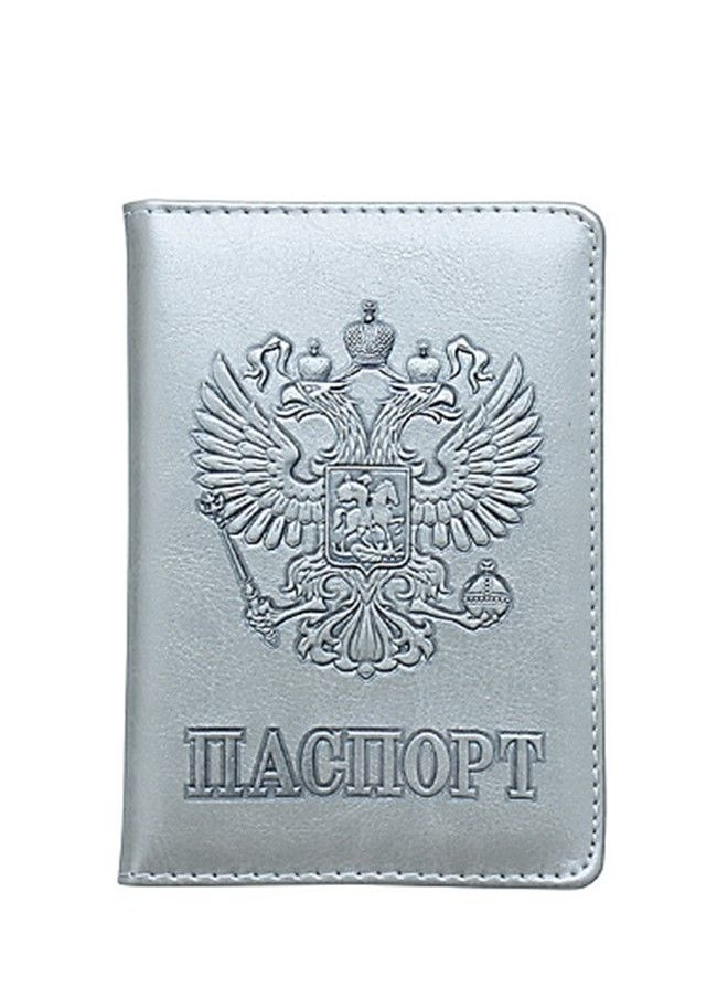 We Happy Travel Passport ID Card Wallet Holder Cover RFID Blocking Leather Purse Case Russia  - Image 1