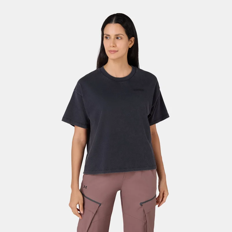 UNDER ARMOUR Black Women's Boxy Heavyweight T-Shirt for Women | Best Price UAE