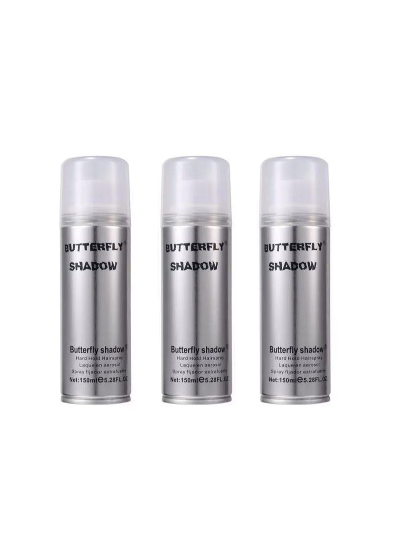 Butterfly Shadow Hard Holder Hair Spray 150ml - Super Firm, Long-Lasting Hold - Image 1